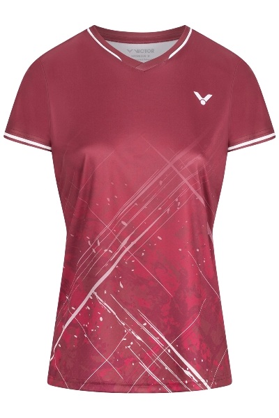 Victor Sport-Shirt T-64103 D (100% Polyester) bordeaux Damen, Größe: L Image