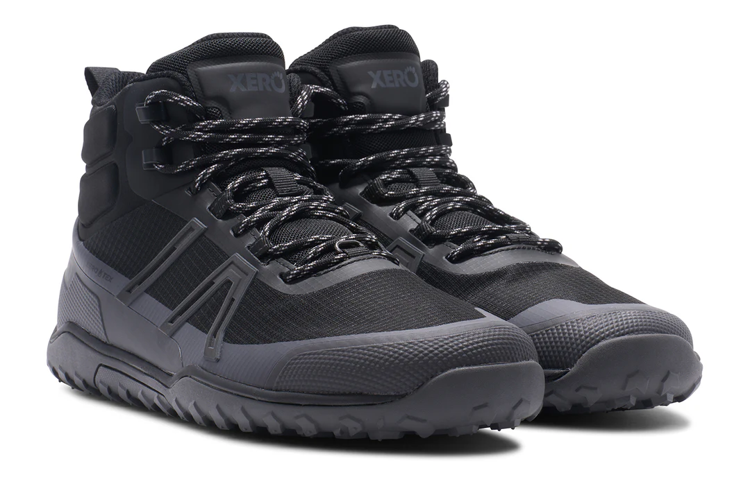 Xero Shoes Minimal-Wanderschuhe Scrambler Trail Mid WP (wasserdicht, sehr leicht) schwarz Herren