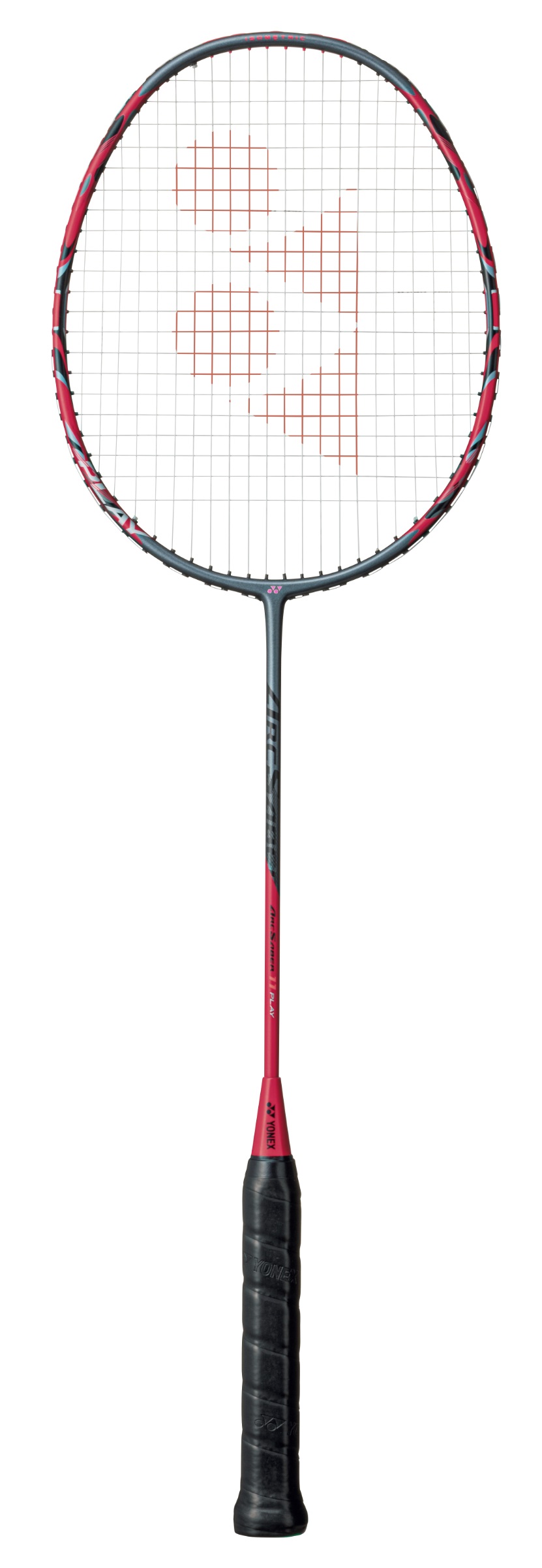 Yonex Badmintonschläger ARC Saber 11 Play (ausgewogen, mittel) grau/rot - besaitet -, Gewichtsklasse: 4U/G5