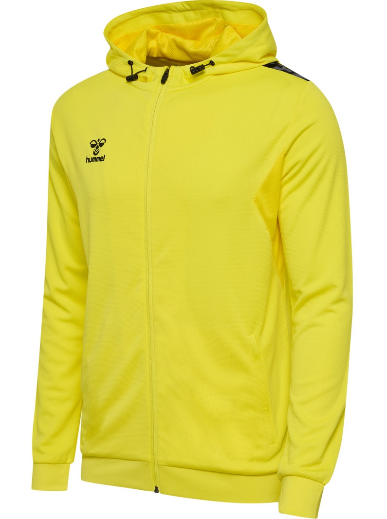 hummel Sport-Kapuzenjacke hmlAUTHENTIC PL Zip Hoodie (100% rec. Polyester) gelb Herren