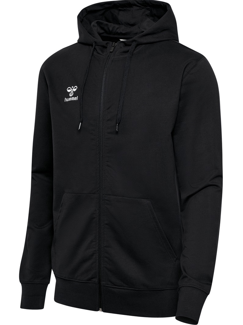 hummel Kapuzenpullover hmlGO 2.0 Full-Zip Hoodie (weicher Sweatstoff) schwarz Herren