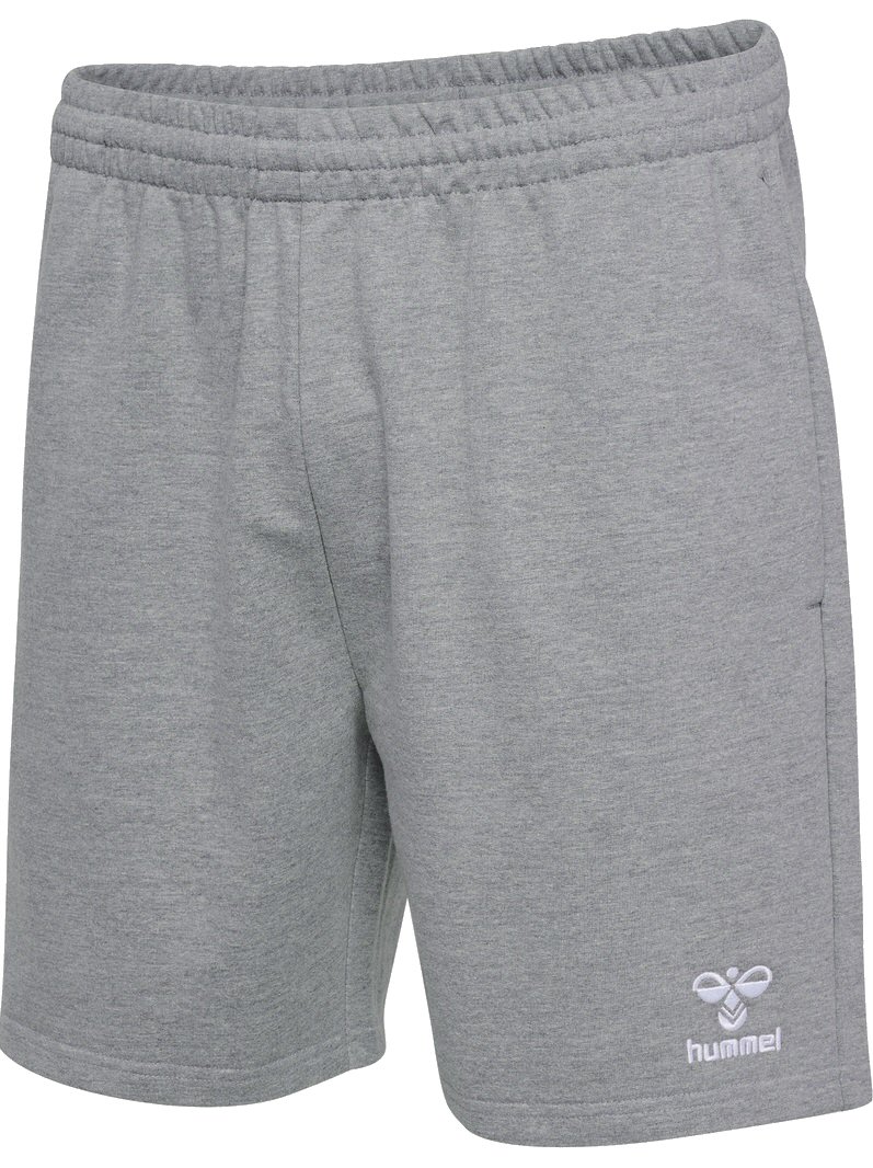 hummel Freizeithose hmlGO 2.0 Sweatshorts (Bio-Baumwolle) kurz grau Herren