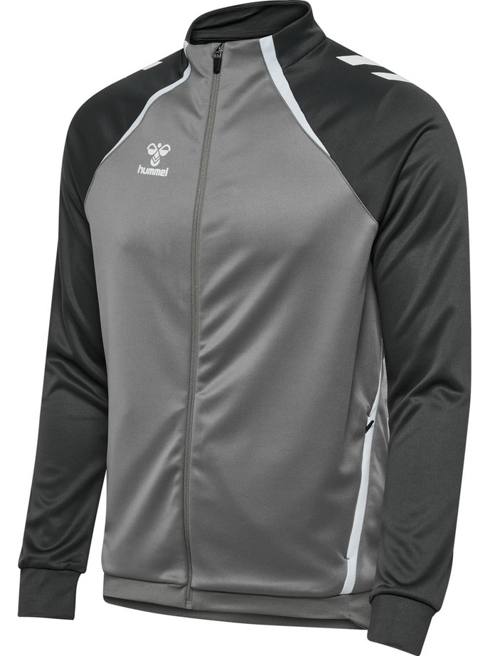 hummel Trainingsjacke hmlLEAD 2.0 Track Zip (hohe Atmungsaktivität) grau/schwarz Herren