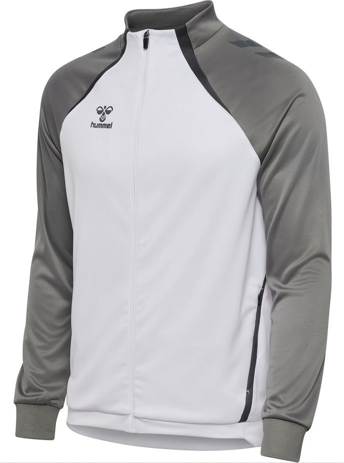hummel Trainingsjacke hmlLEAD 2.0 Track Zip (hohe Atmungsaktivität) weiss/grau Herren