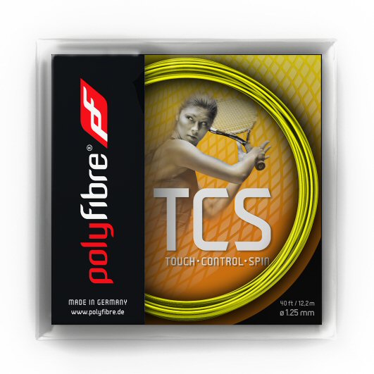 Polyfibre Tennissaite TCS (Haltbarkeit+Touch) gelb 12m Set, Saitendicke: 1.15 Image