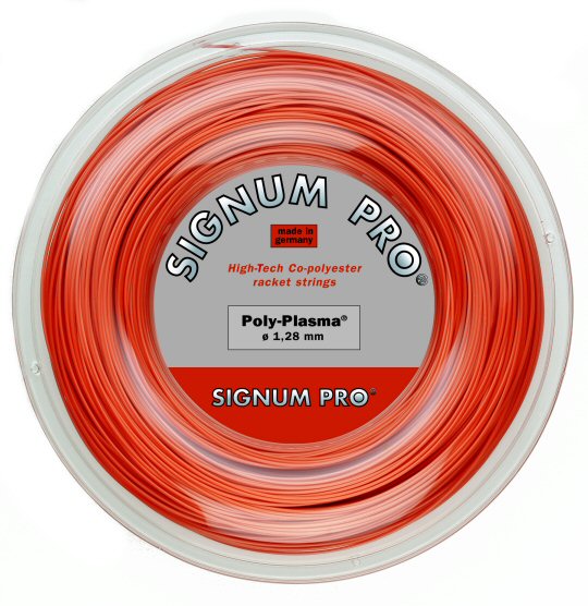 Signum Pro Tennissaite Poly Plasma (Haltbarkeit) orange 100m Rolle