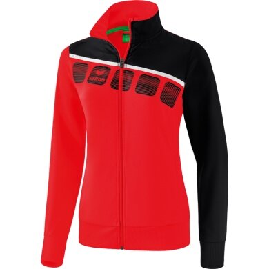 Erima Trainingsjacke 5C (elastisch, feuchtigkeitsregulierend) rot/schwarz Damen