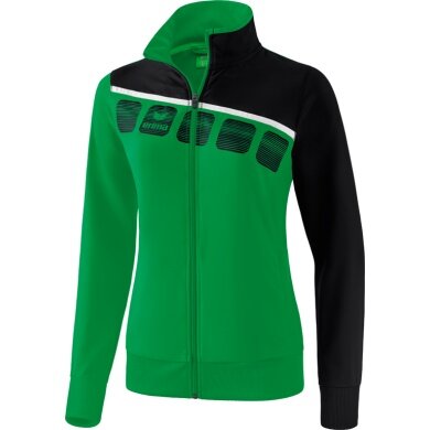 Erima Trainingsjacke 5C (elastisch, feuchtigkeitsregulierend) grün/schwarz Damen