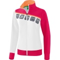 Erima Trainingsjacke 5C (elastisch, feuchtigkeitsregulierend) weiss/rosa Damen