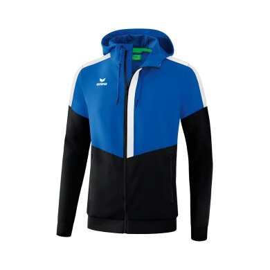 Erima Trainingsjacke Squad Tracktop Jacke mit Kapuze royal/schwarz/weiss Herren