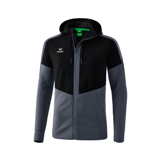 Erima Trainingsjacke Squad mit Kapuze grau/schwarz Herren