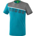 Erima Sport-Tshirt 5C (100% Polyester) blau/grau Herren