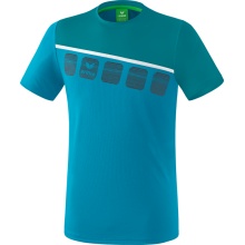 Erima Sport-Tshirt 5C (100% Polyester) blau/hellblau Herren