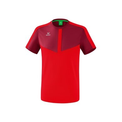 Erima Sport-Tshirt Squad (100% Polyester) bordeaux/rot Jungen