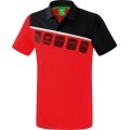 Erima Sport-Polo 5C (100% Polyester) rot/schwarz Herren