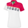Erima Spprt-Polo 5C (100% Polyester) weiß/rosa Damen