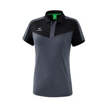 Erima Sport-Polo Squad (100% Polyester) schwarz/grau Damen