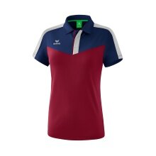 Erima Sport-Polo Squad (100% Polyester) navyblau/bordeaux Damen