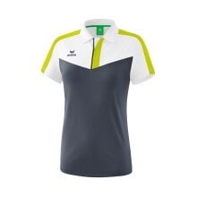 Erima Sport-Polo Squad (100% Polyester) grau/weiss Damen