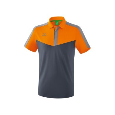 Erima Sport-Polo Squad (100% Polyester) orange/grau Herren