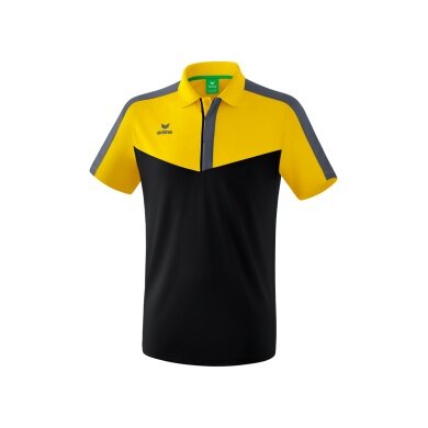 Erima Sport-Polo Squad (100% Polyester) gelb/schwarz/grau Herren