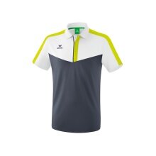 Erima Sport-Polo Squad (100% Polyester) weiss/grau/lime Herren