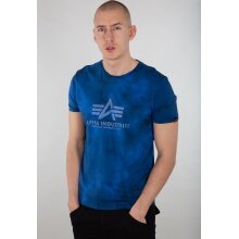 Alpha Industries Tshirt Basic (Baumwolle) Batik blau Herren