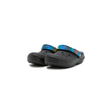Crocs Sandale Classic Lined Spray Dye Clog (mit innenfutter) schwarz/bunt - 1 Paar