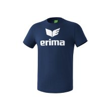 Erima Sport-Tshirt Basic Promo Logo (100% Baumwolle) navyblau Jungen