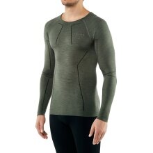 Falke Langarmshirt Wool Tech (Merinowolle) Unterwäsche olive Herren