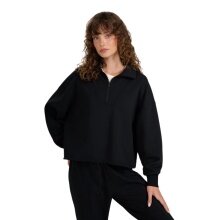 4F Pullover F1870 Half Zip (Baumwolle, Oversize) schwarz Damen