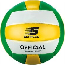 Sunflex Volleyball Sunflasch - weiss/gelb/grün - 1 Stück