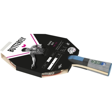 Butterfly Tischtennisschläger Dang Qiu DQX2 - Pan Asia Belag mit einem 1,8 mm Schwamm - 1 Schläger