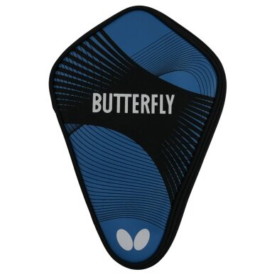 Butterfly Tischtennisschlägerhülle Curve Case I - Schlägerhülle für 1 Schläger und 4 Bälle - schwarz/blau