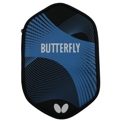 Butterfly Tischtennisschlägerhülle Curve Case II - Schlägerhülle für 2 Schläger und 6 Bälle - schwarz/blau