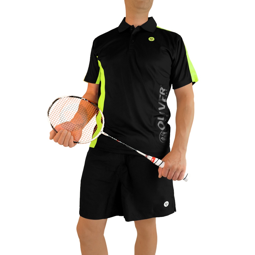 mit Innenfutter schwarz ideal für Squash und Badminton Oliver Basic Short 