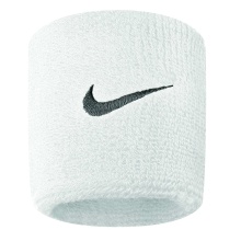 Nike Schweissband Swoosh (72% Baumwolle) weiss - 2 Stück