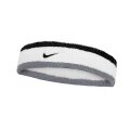Nike Stirnband Swoosh Classic (Baumwollmix) 2025 weiss/grau/schwarz - 1 Stück