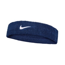 Nike Stirnband Swoosh Classic (Baumwollmix) 2025 navyblau - 1 Stück