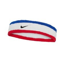 Nike Stirnband Swoosh Classic (Baumwollmix) 2025 weiss/blau/rot - 1 Stück