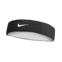 Nike Stirnband Swoosh Classic Reversible (Baumwollmix) 2025 schwarz/weiss - 1 Stück