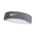 Nike Stirnband Swoosh Classic Reversible (Baumwollmix) grau/weiss - 1 Stück