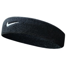 Nike Stirnband Swoosh (70% Baumwolle) schwarz - 1 Stück