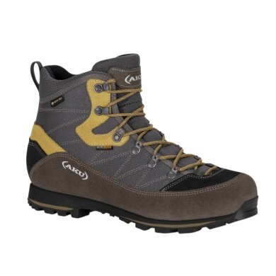 AKU Wanderschuhe Trekker Lite III Wide GTX (wasserdicht, weit) dunkelbraun/mustard Herren