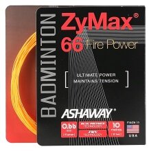 Ashaway Badmintonsaite Zymax 66 Fire Power orange 10m Set