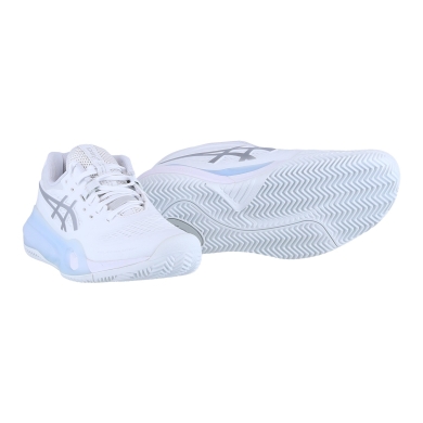 Asics Tennisschuhe Gel Resolution X Clay/Sandplatz (Stabilität) weiss/silber Damen