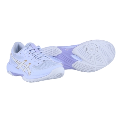 Asics Hallen-Indoorschuhe Gel Rocket 12 (multifunktional/Stabiltät) hellblau/weiss Damen