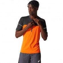 Asics Lauf-Tshirt Trail Fuji Half-Zip orange/schwarz Herren
