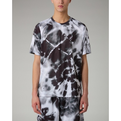 Australian Tennis-Tshirt Ace All Print 2025 schwarz/weiss Herren