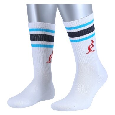 Australian Tennissocke Stripes weiss/hellblau/navyblau - 1 Paar